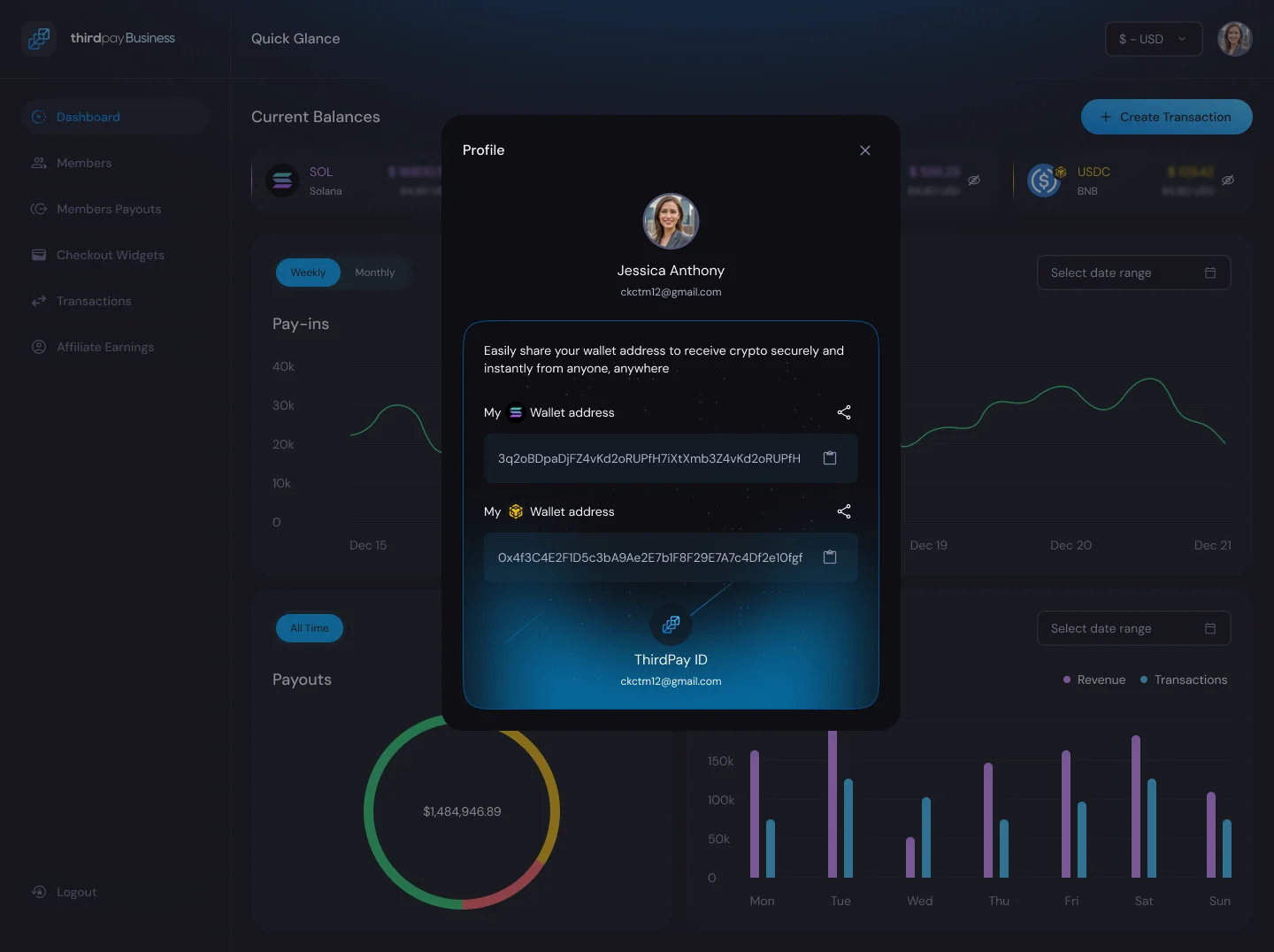 ThirdPay Send Payment Interface
